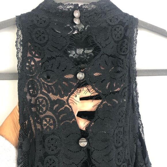 FREE PEOPLE | Verushka Lace Button Back Dress Sz 2 - Picture 11 of 14